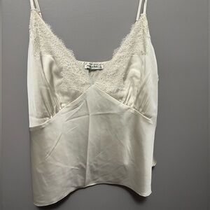 Abercrombie & Fitch Cream Lace Trim Cami Top